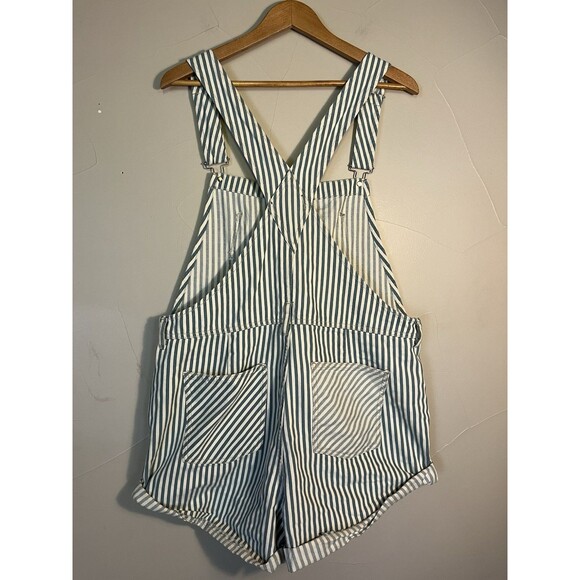 Free People We The Free Railroad Striped Ziggy Shortalls - Picture 6 of 13